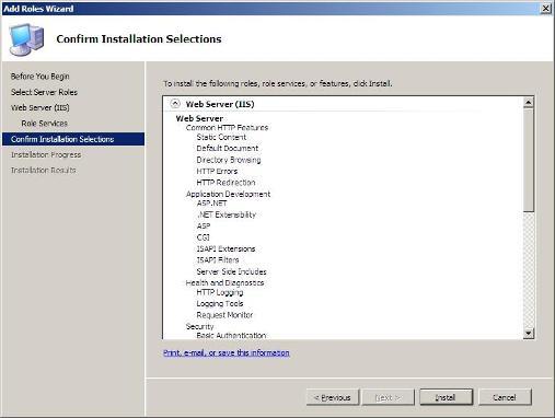 10 Steps to Installing the Web Server Role in Windows Server 2008 - 6
