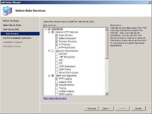 10 Steps to Installing the Web Server Role in Windows Server 2008 - 3